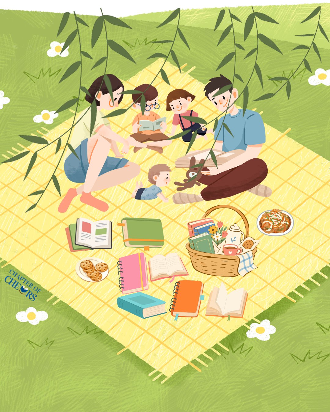 Parent and child reading together